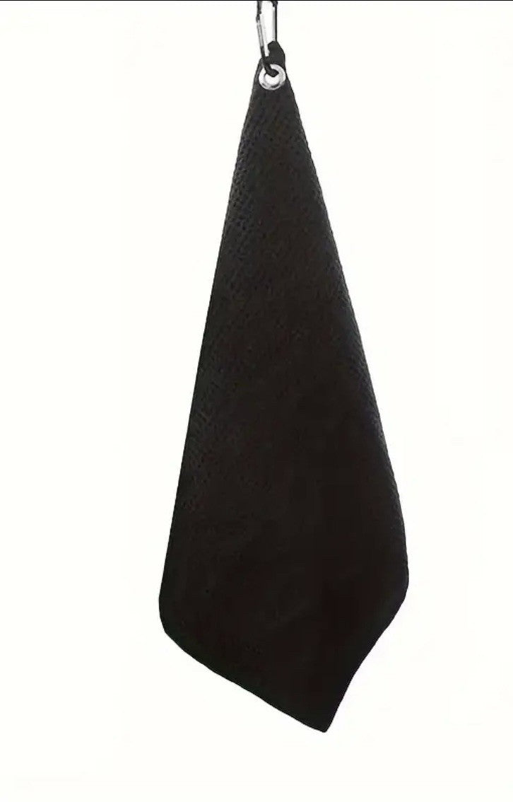 Waffle Golf Towel With Attachable Clip Golf Club Cleaner