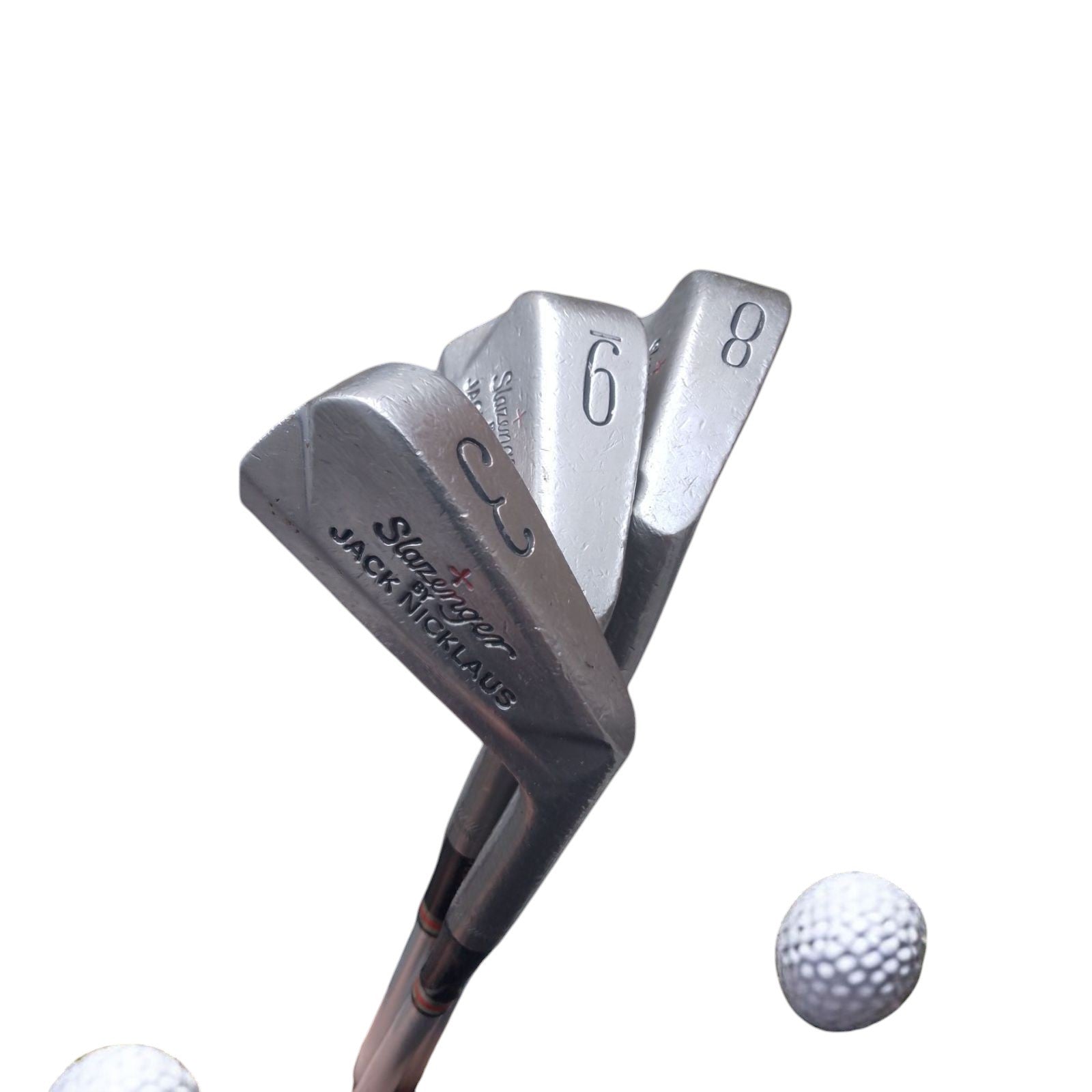 3x Rare Vintage Retro Jack Nicklaus Slazenger Mens RH Golf Irons 3 8 & 9
