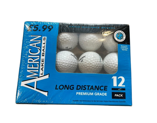 American Lake 12 Golf Balls Long Distance Premium Grade FREE DELIVERY