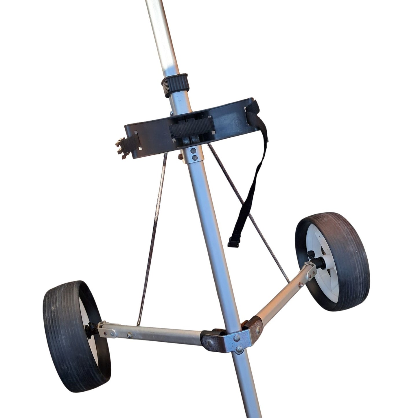Golf Trolley.  Collapsible 2 Wheel. Easy Carry. Card Holder. Removable Wheels.