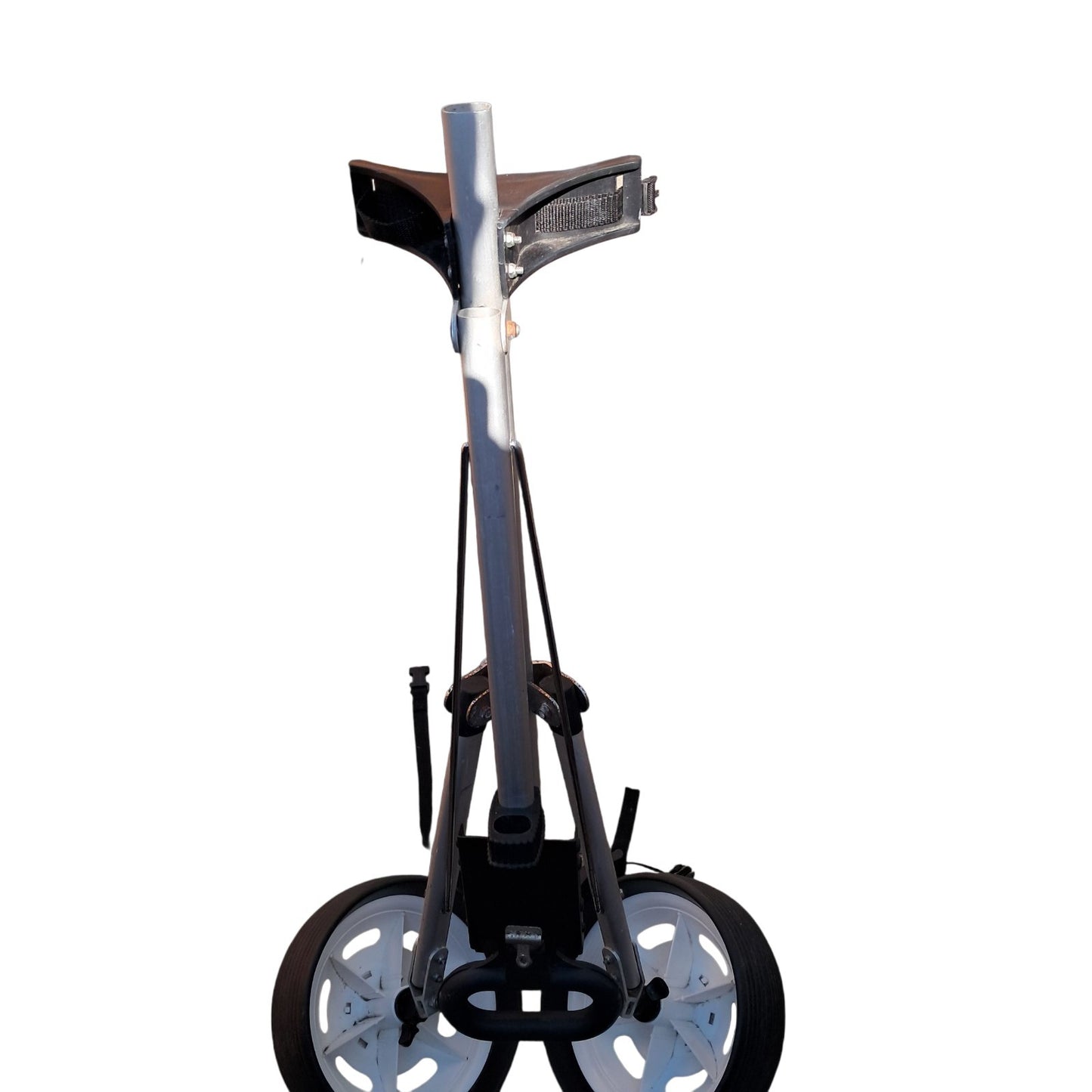 Golf Trolley.  Collapsible 2 Wheel. Easy Carry. Card Holder. Removable Wheels.