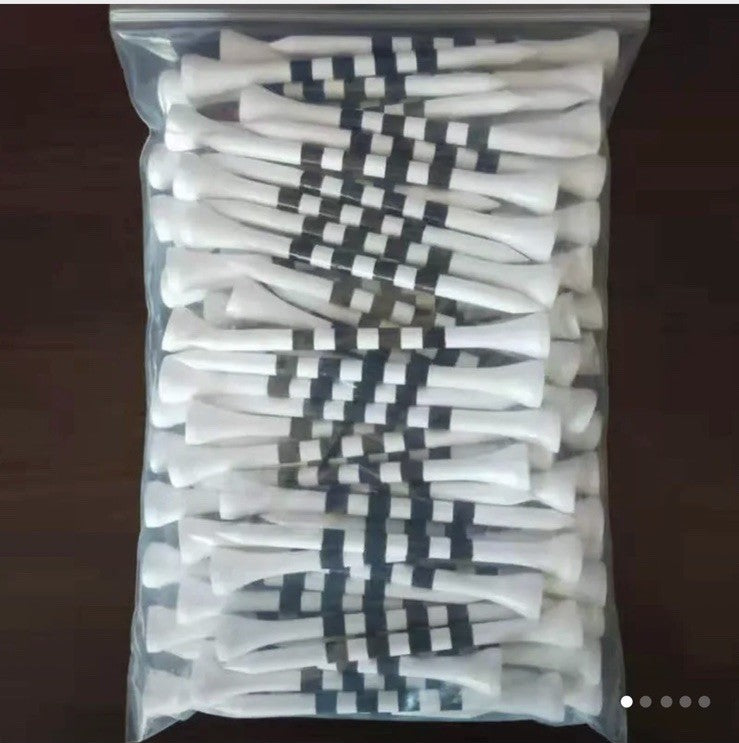 10ps Bamboo Striped Golf Tees 7CM Multipack FREE POSTAGE