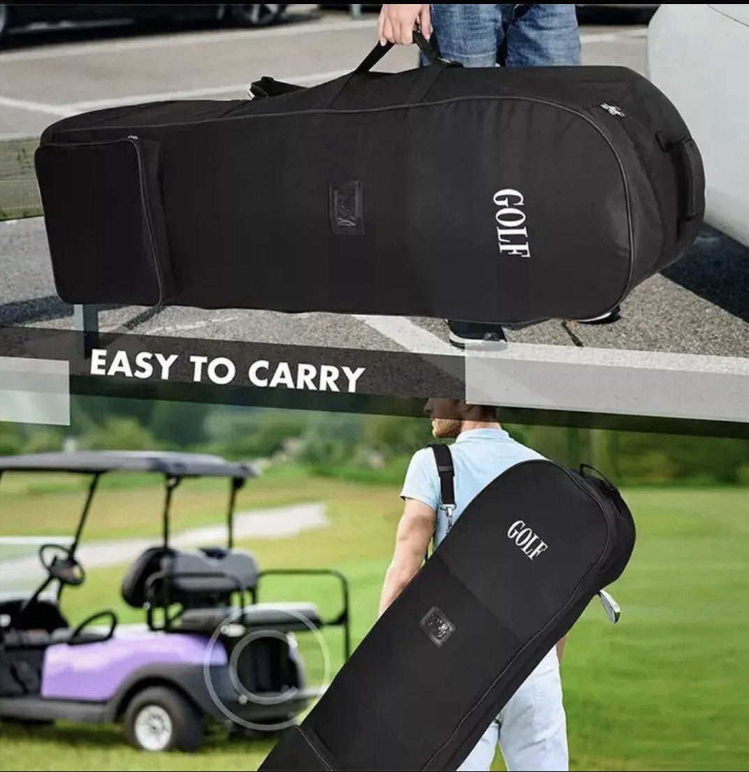 Golf Club Travel Case Bag Wheels Padded Lightweight Strap Pockets FREE DELIVERY