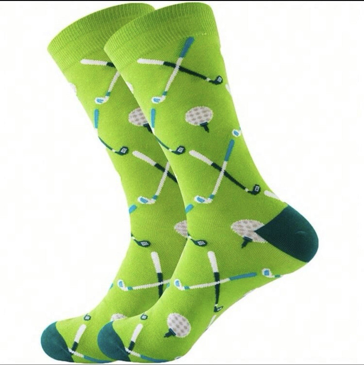 Golf Socks Patterned Gift Theme Funny Sports Socks One Size FREE DELIVERY