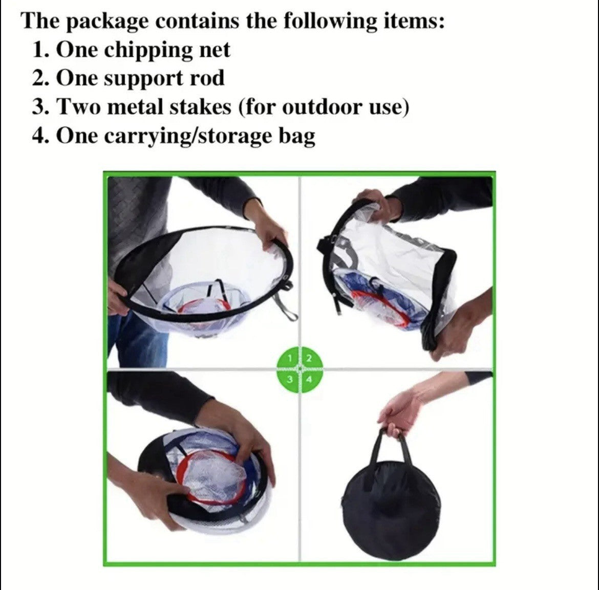 Golf Chipping Net With Stakes Bag 3 Layer Portable Target Training FREE POSTAGE