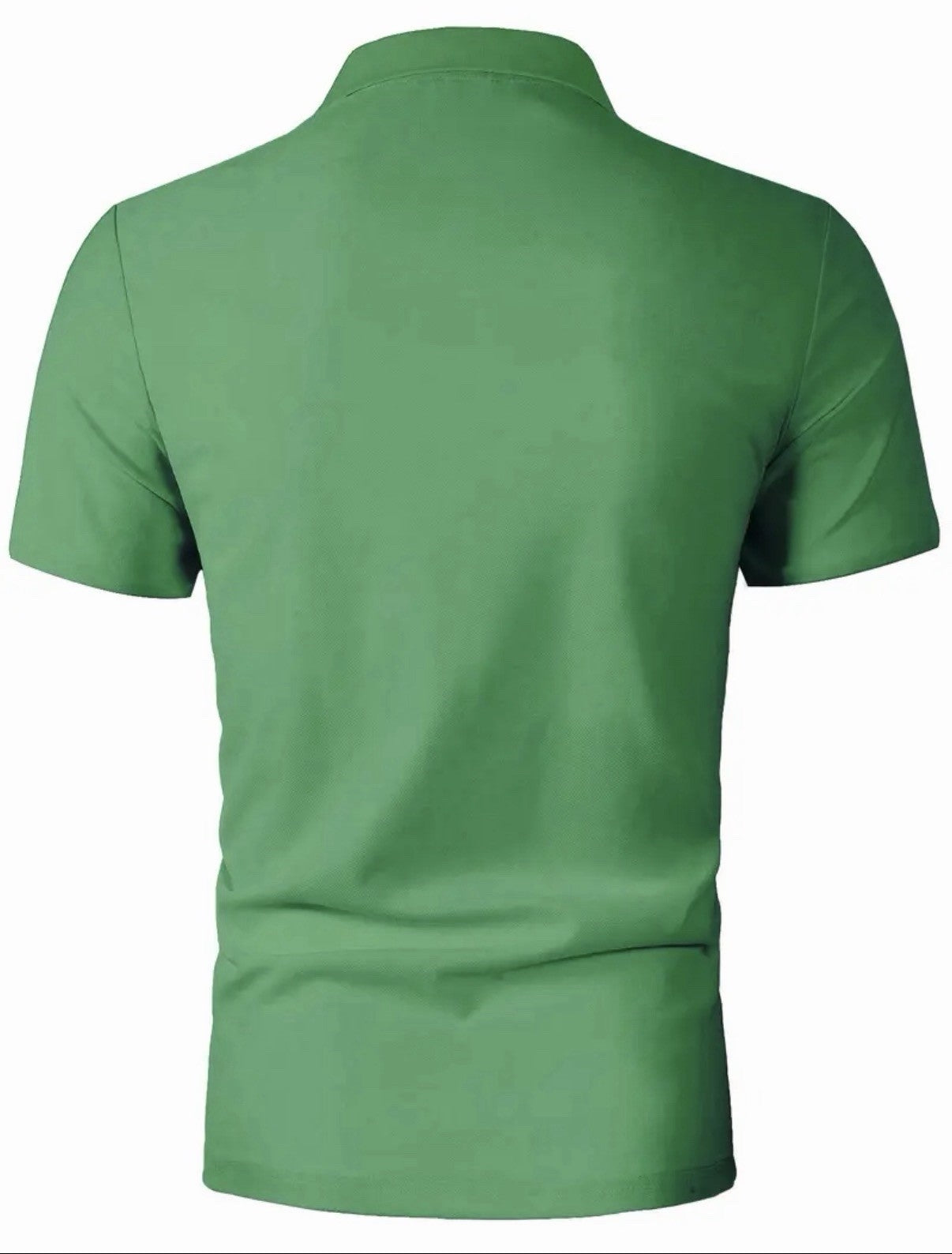 Men’s Golf Polo Shirt Green Patterned Breathable FREE DELIVERY