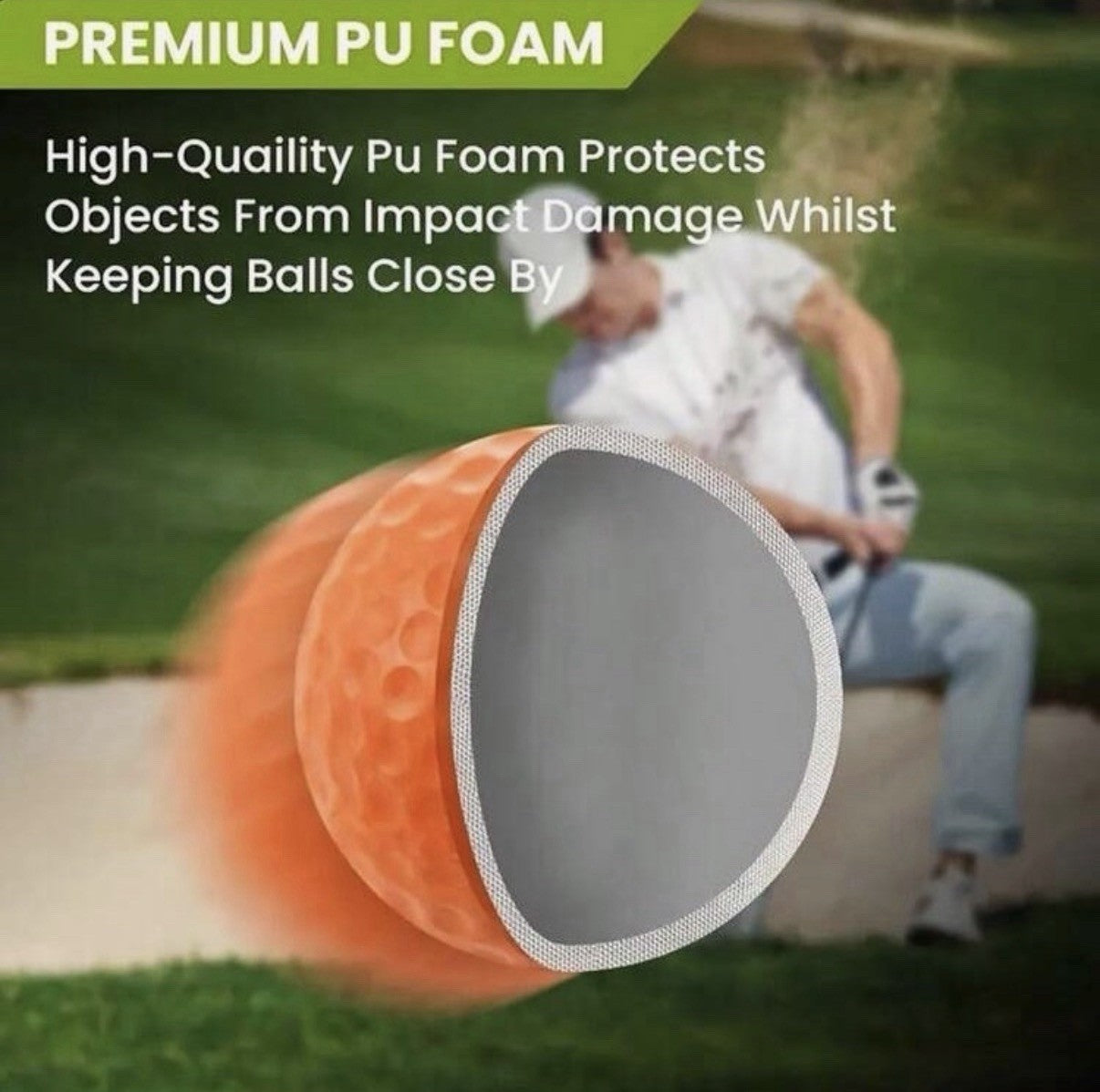 10pcs Practice Golf Balls Indoor Training PU Foam Plastic FREE DELIVERY