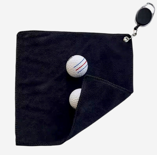 Golf Ball Cleaning Towel Attachable Carabiner Microfiber Cleaning FREE DELIVERY