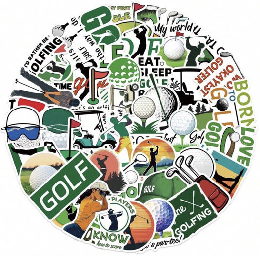 50Pcs Golf Stickers Party Favours Golf Theme Funny Design Laptop Free Delivery