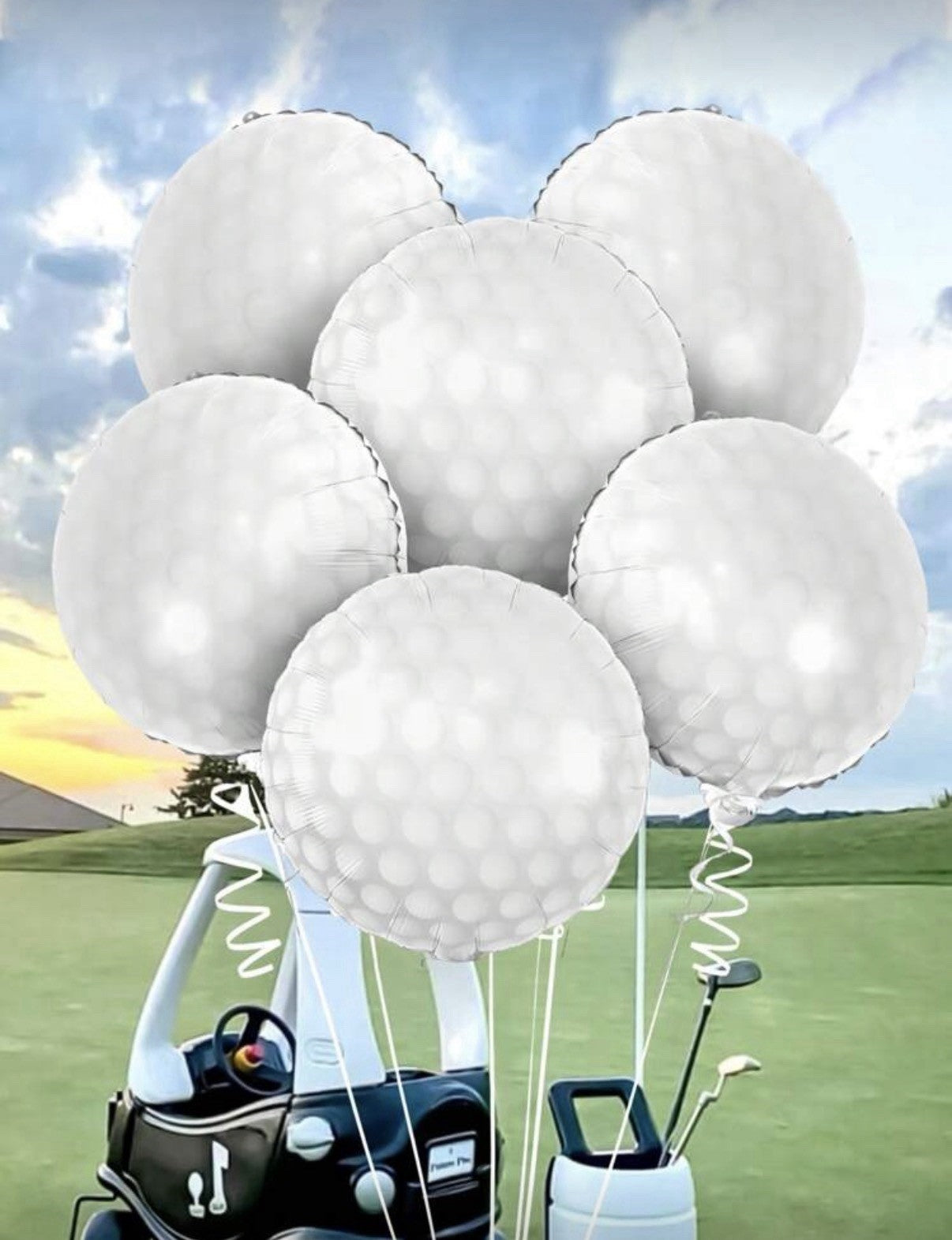 6pcs Golf Ball Balloons 18inch Party Decorations FREE DELIVERY