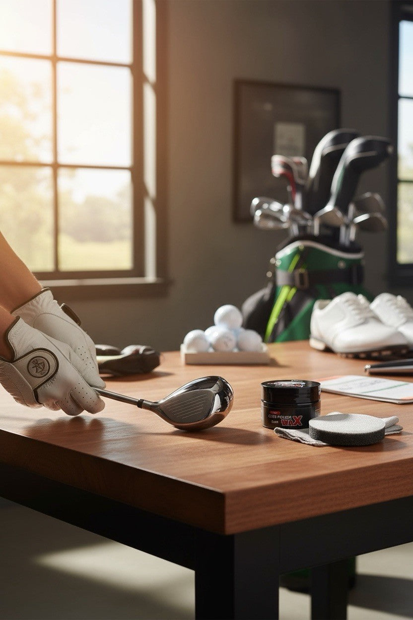 Golf Club Polish Polishing Wax & Sponge Applicator Cleaning Golf Accessories 30g