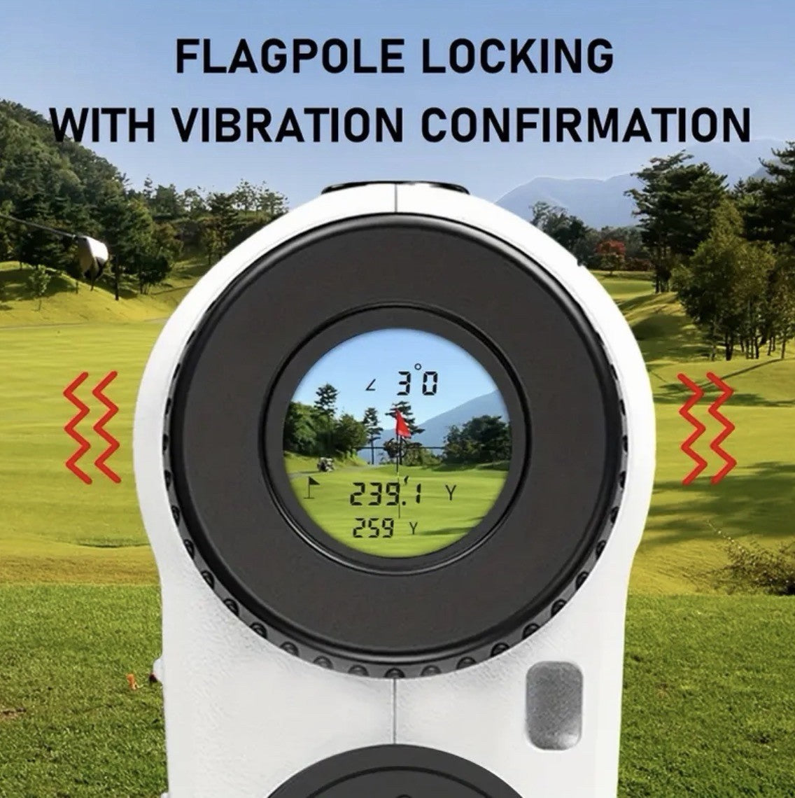 Golf Laser Rangefinder + Case & Charger 1000 Yard Slope & Pin Lock High Quality