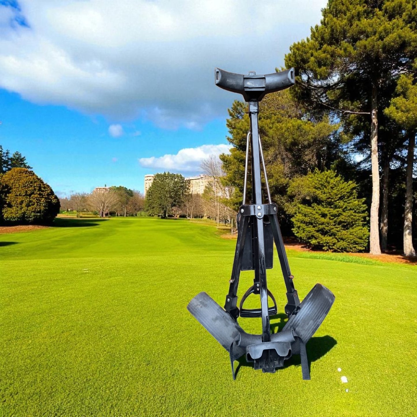 Hippo Golf Trolley.  Black, Collapsible, 2 Wheels. Some minor wear but vgc