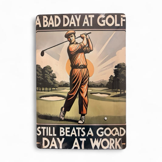 Rustic Metal Golf Sign Funny Quote Vintage Style Metal Sign Garden Home Decor
