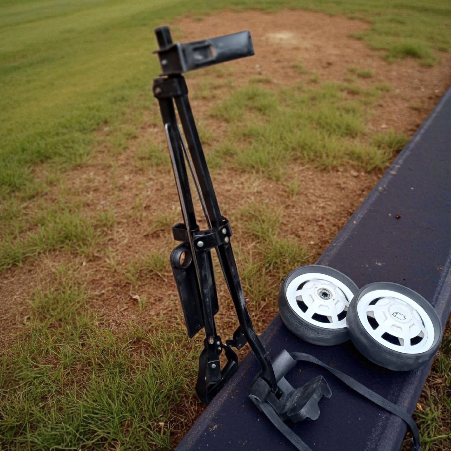 Hippo Golf Trolley.  Black, Collapsible, 2 Wheels. Some minor wear but vgc