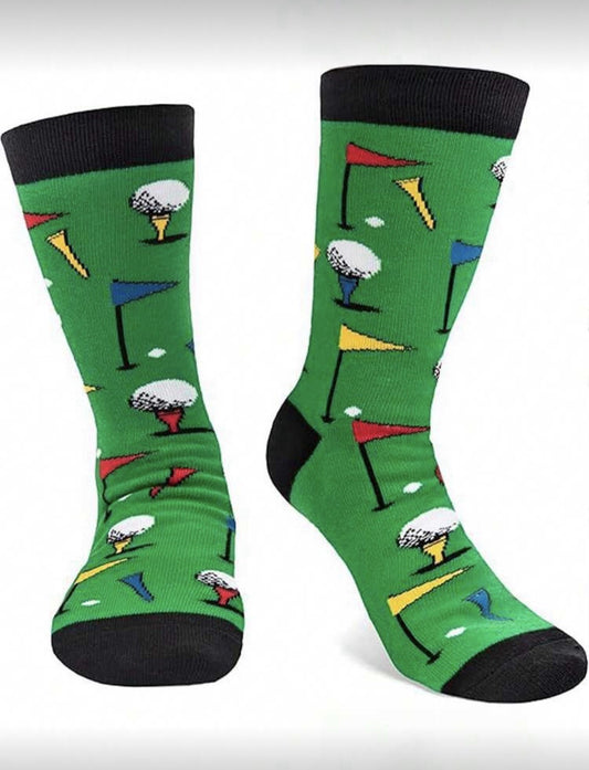 Golf Socks Patterned Novelty Golf Gift Lover Par Tee FREE DELIVERY