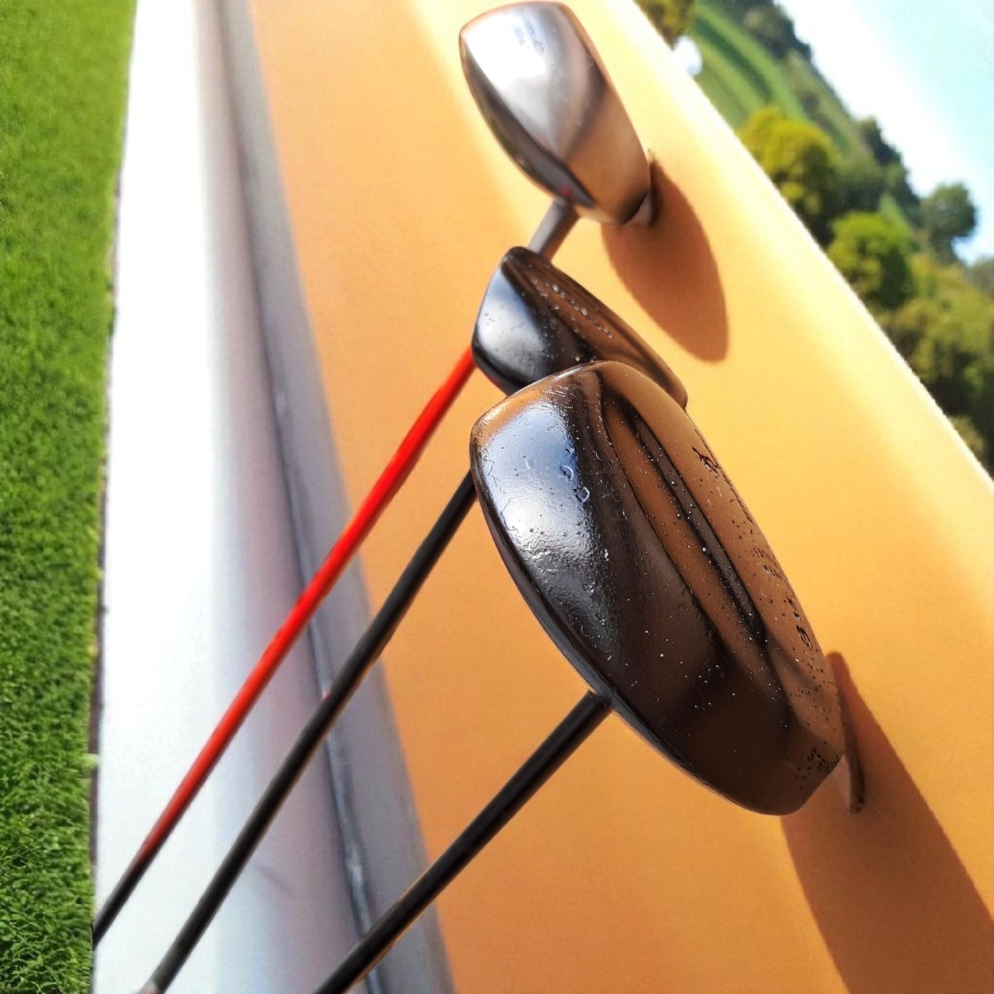 Full Golf Set. Woods, Irons, Putter,  Bag. New Grips. See Description.