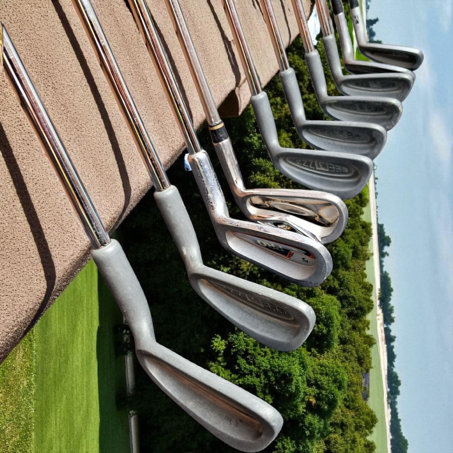 Full Golf Set. Woods, Irons, Putter,  Bag. New Grips. See Description.