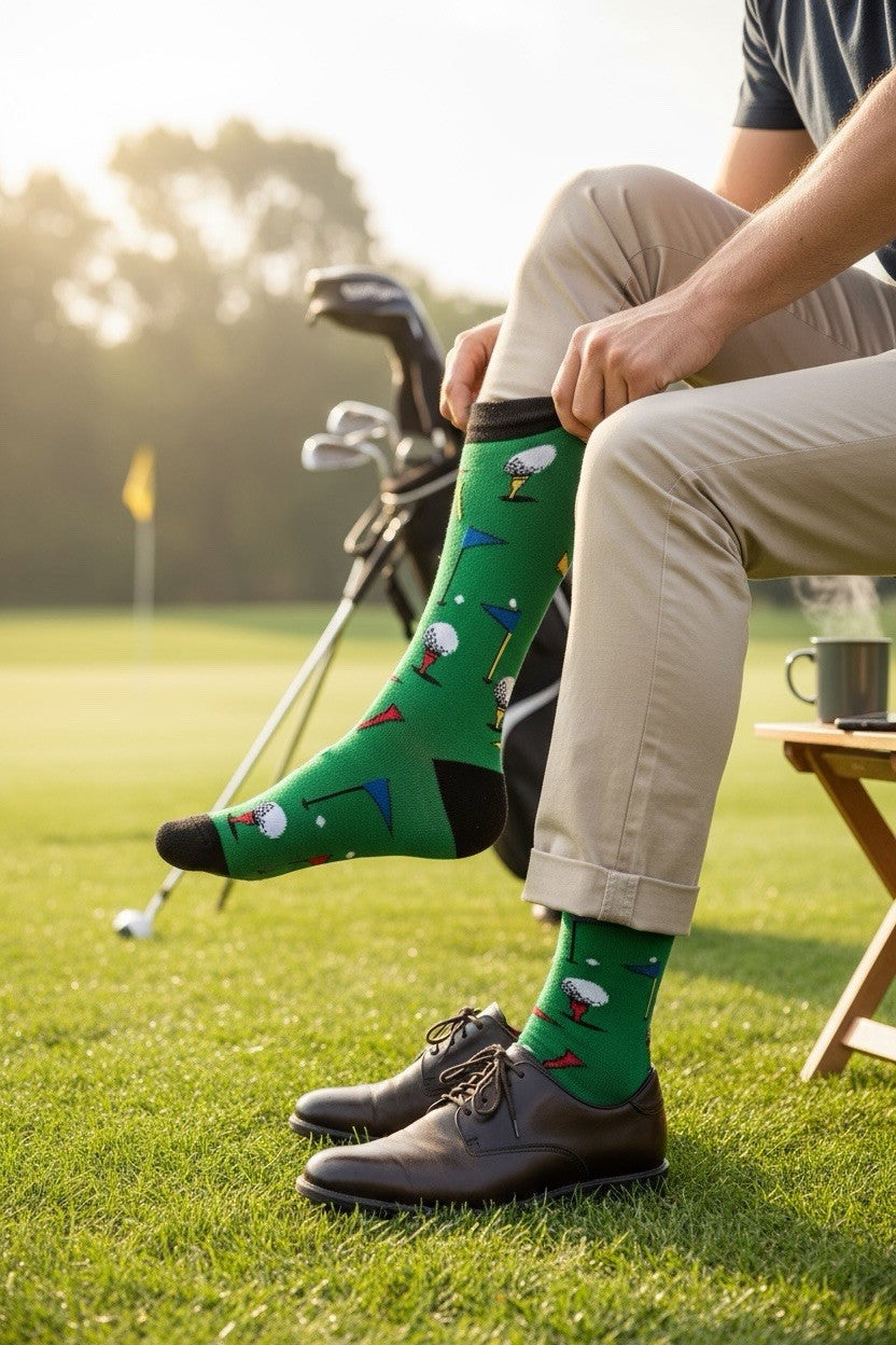 Golf Socks Patterned Novelty Golf Gift Lover Par Tee FREE DELIVERY