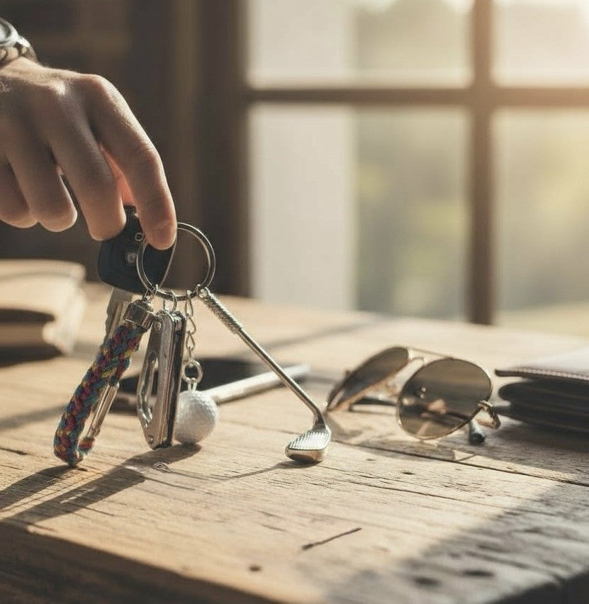 Golf Keyring Gift Keychain Golf Lover Golf Ball Club Pendant FREE DELIVERY