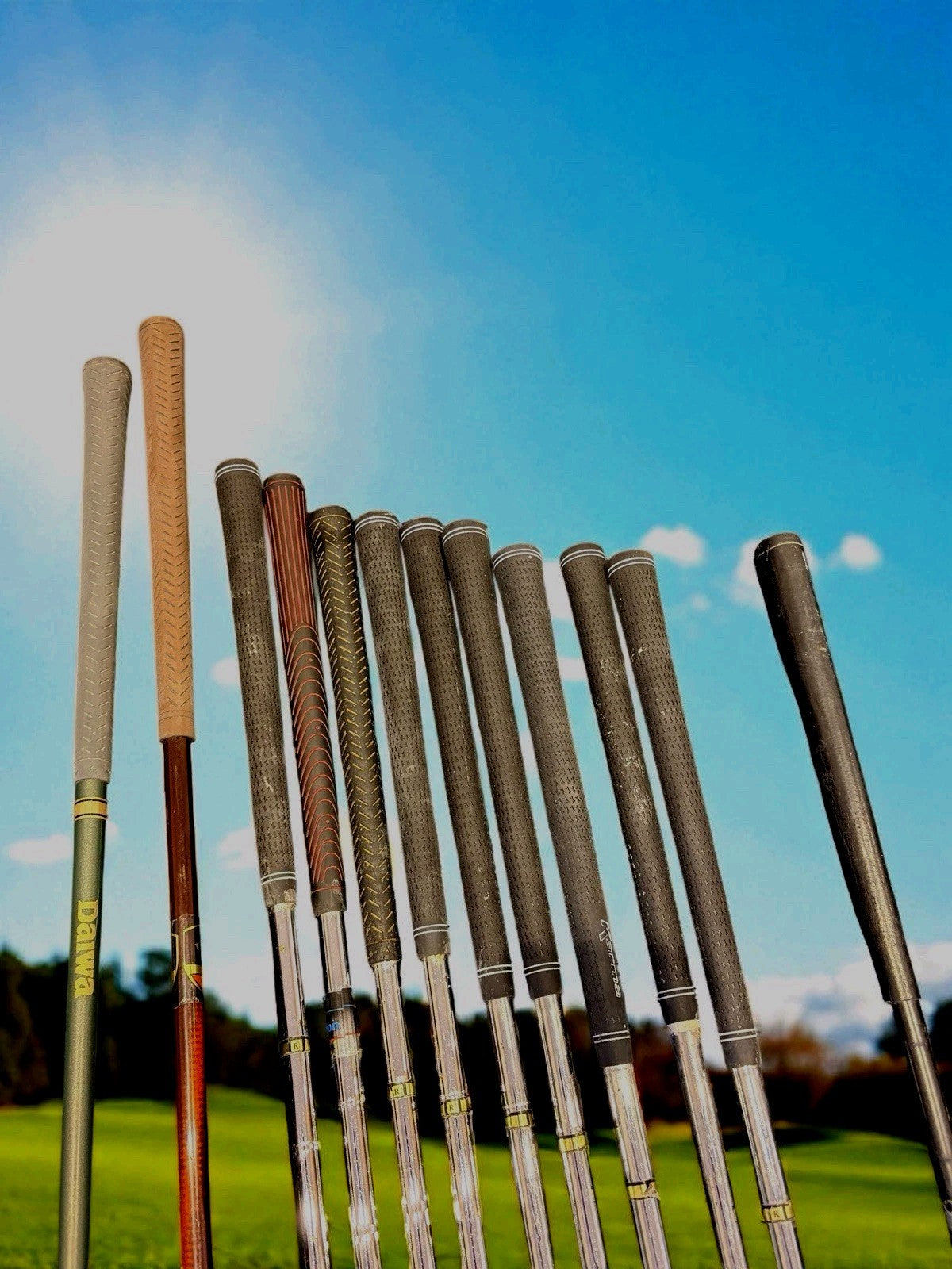 Full Tour Golf Set. Woods, Irons, Putter,  Bag. New Grips. See Description.