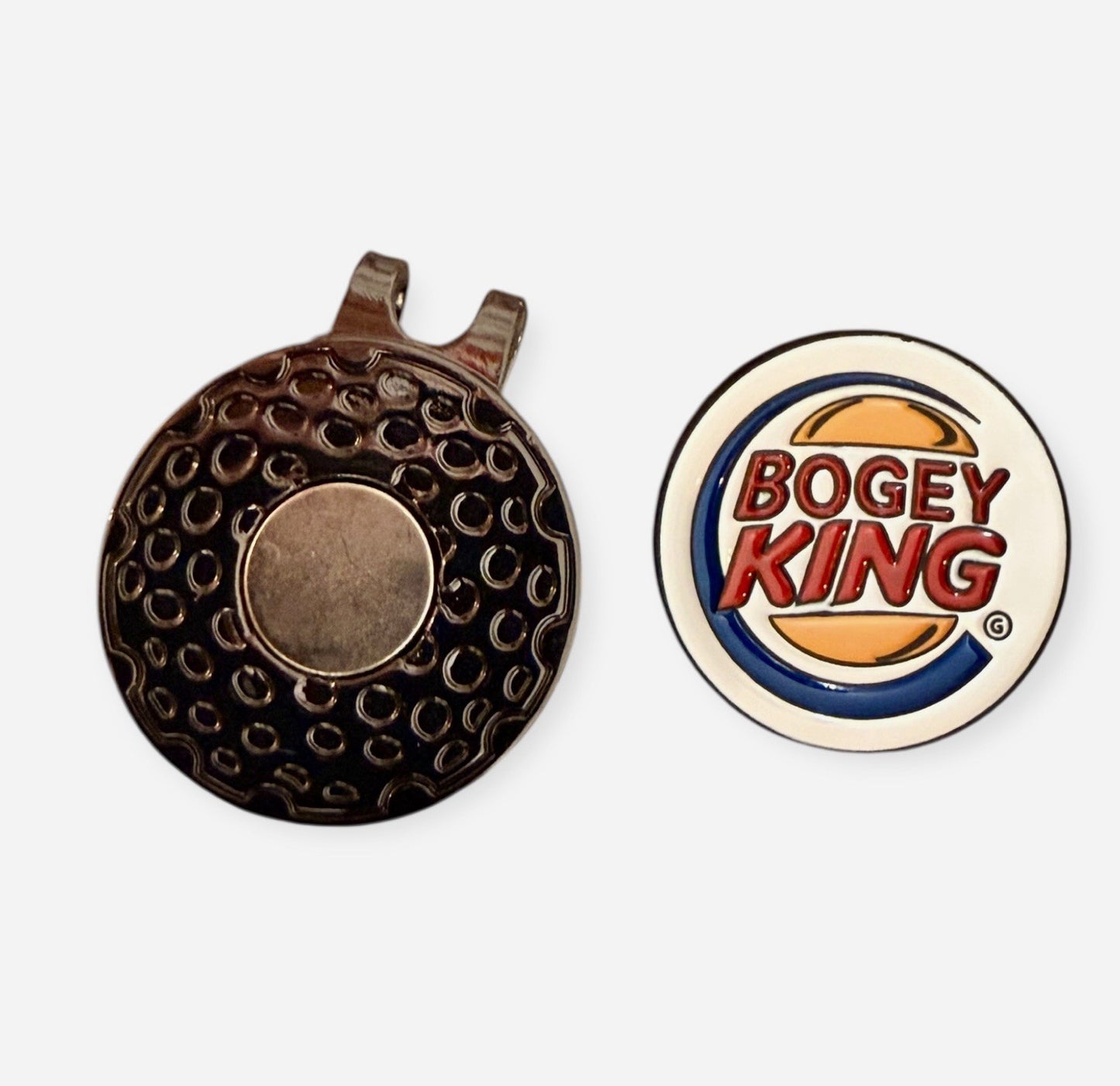 Golf Magnetic Hat Clip Ball Position Marker Bogey King Round Coín Design