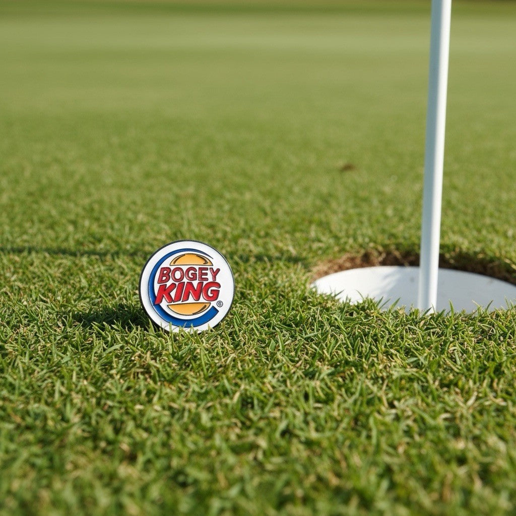 Golf Magnetic Hat Clip Ball Position Marker Bogey King Round Coín Design