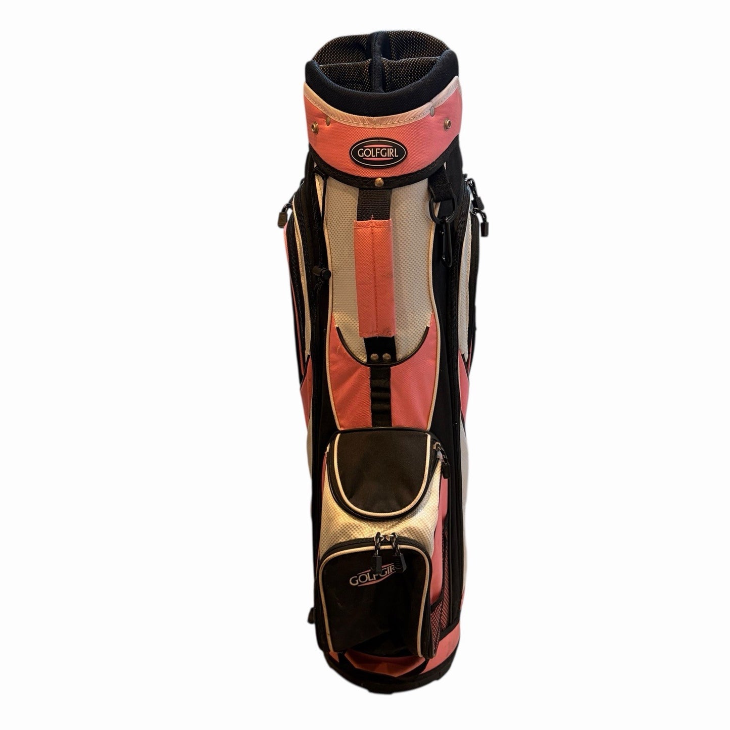 Ladies GOLFGIRL Golf Bag. Pink, 7 Dividers, 6 Zipped Pockets, Carry Strap