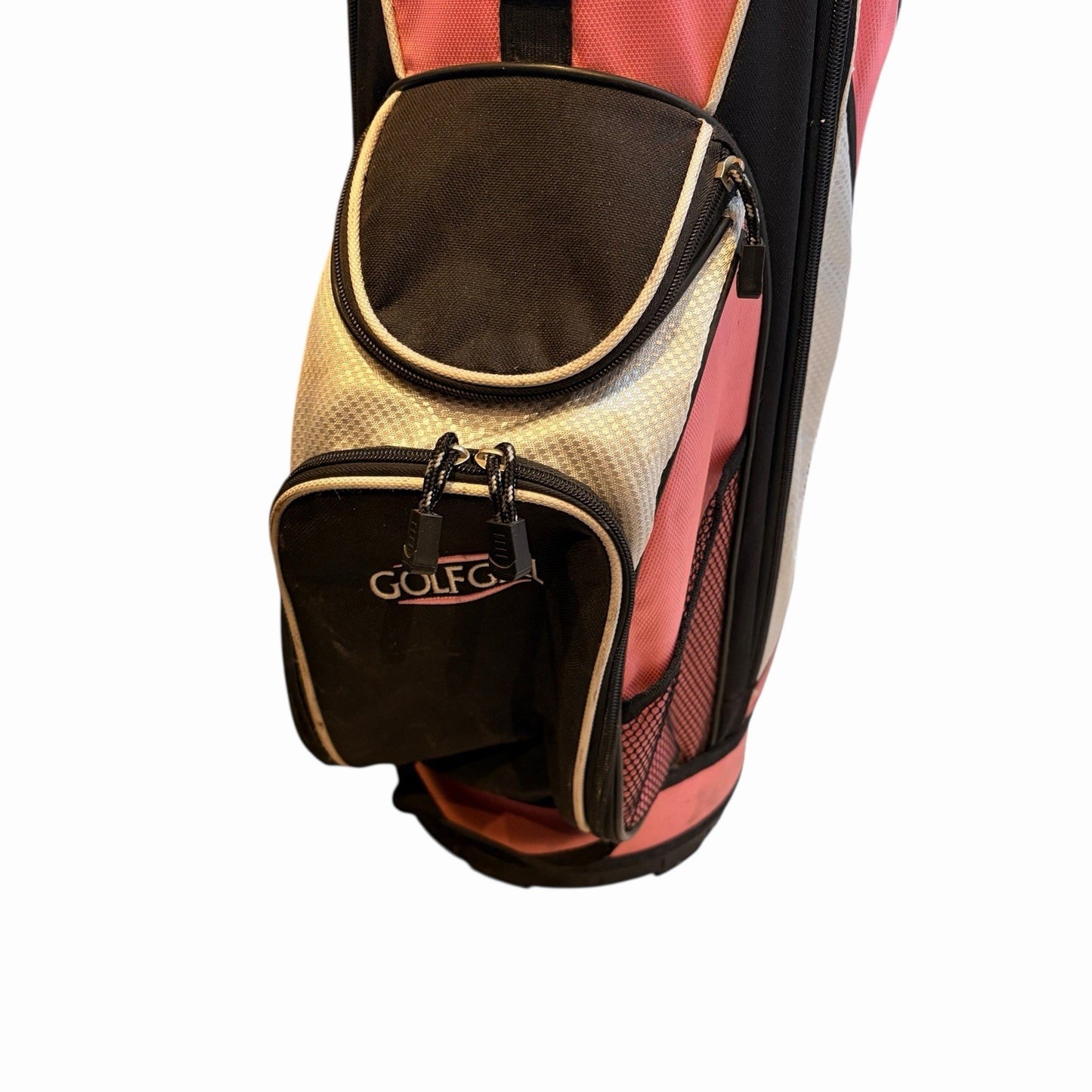 Ladies GOLFGIRL Golf Bag. Pink, 7 Dividers, 6 Zipped Pockets, Carry Strap