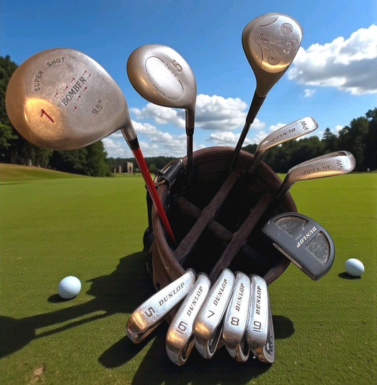 Full Golf Set. Right-Handed Woods, Irons, Putter, Bag. See Description.