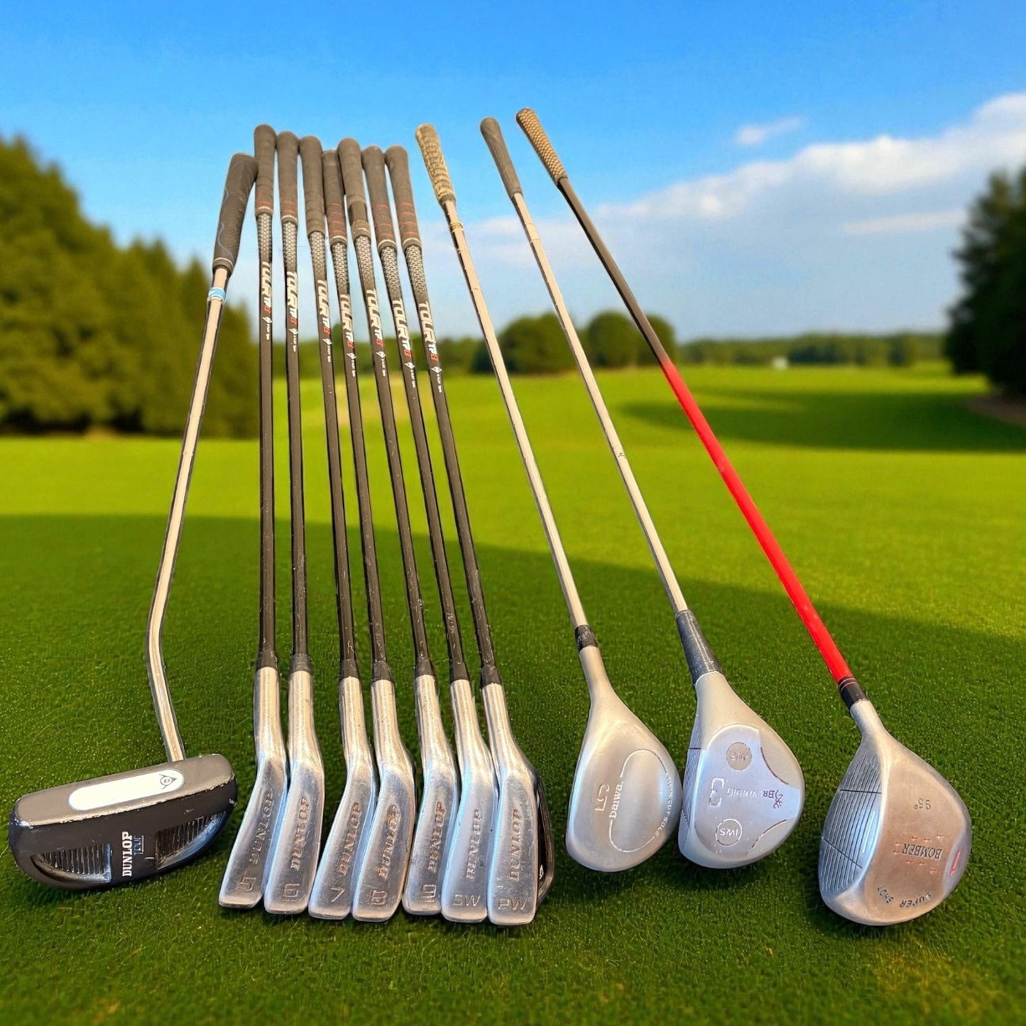 Full Golf Set. Right-Handed Woods, Irons, Putter, Bag. See Description.