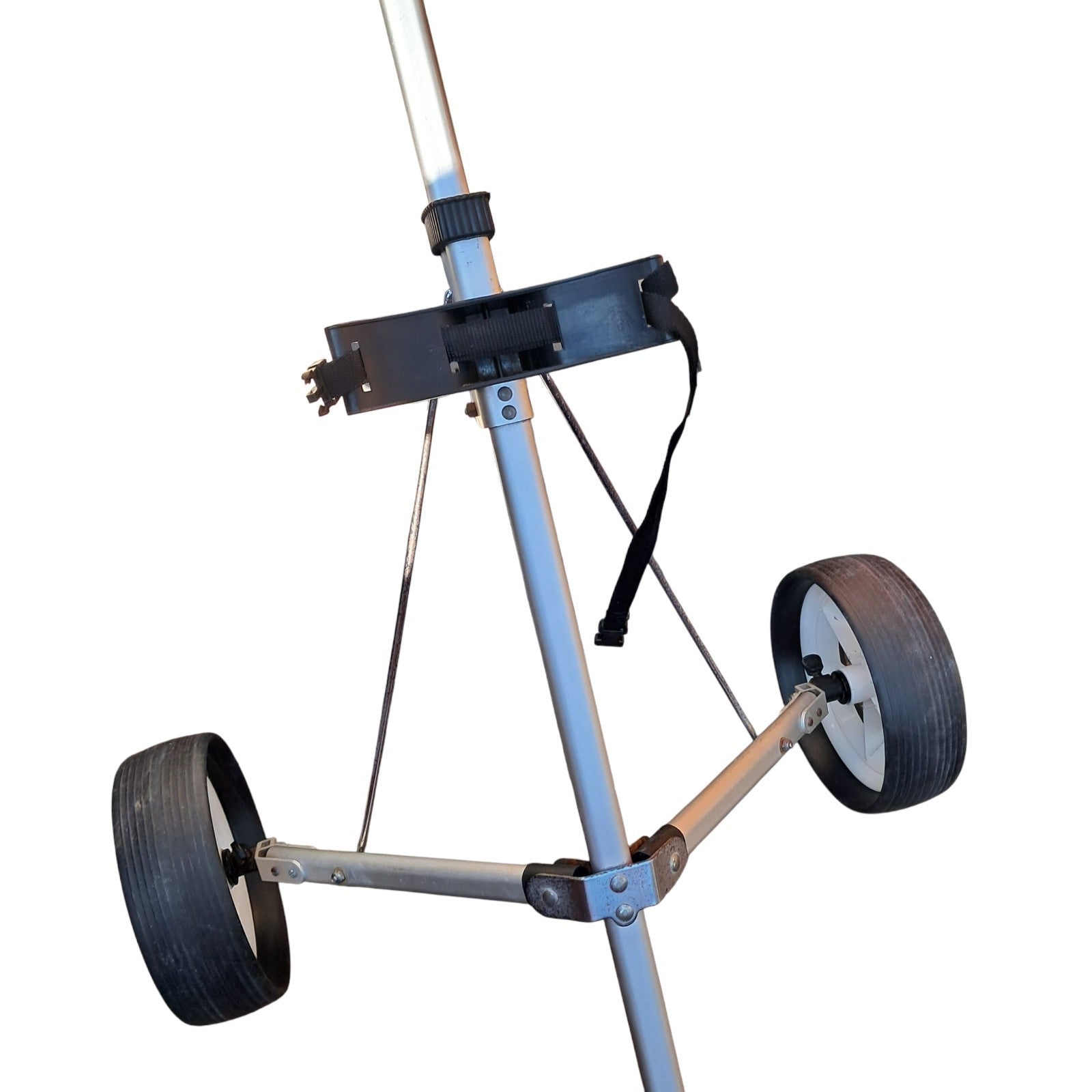 Golf Trolley.  Collapsible 2 Wheel. Easy Carry. Card Holder. Removable Wheels.