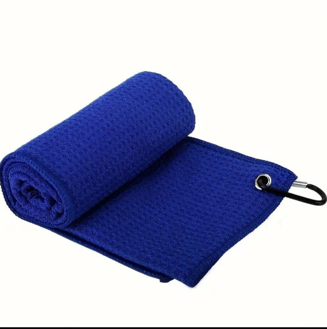 Waffle Golf Towel With Attachable Clip Golf Club Cleaner