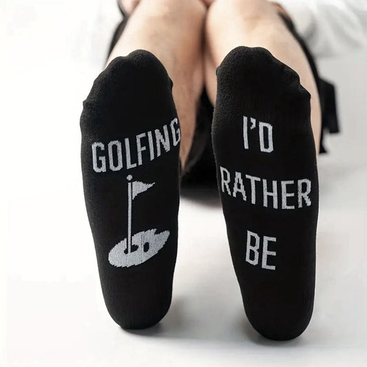 Novelty Funny Mens Golf Socks Gift “I’d Rather Be Golfing” FREE DELIVERY