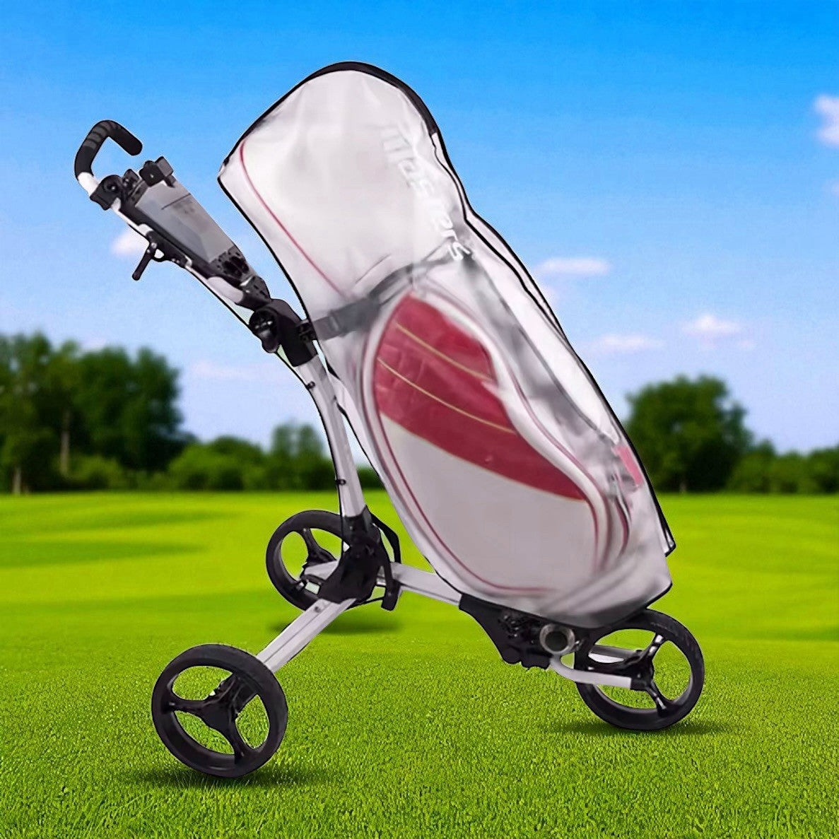 Golf Club Bag Raincover Zipper Attachable Portable PVC Waterproof FREE DELIVERY