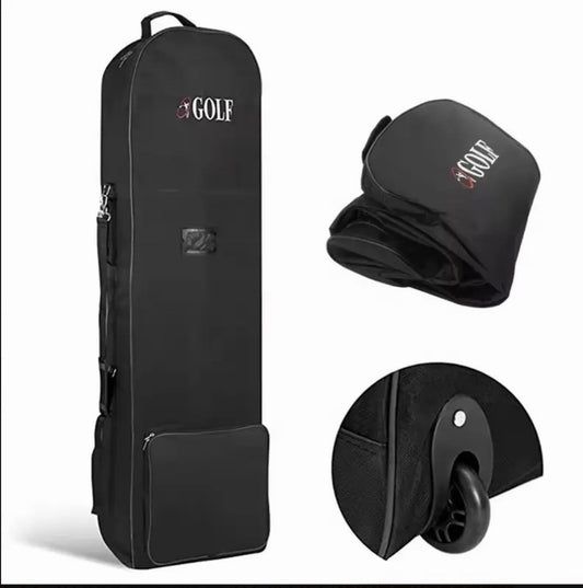 Golf Club Travel Case Bag Wheels Padded Lightweight Strap Pockets FREE DELIVERY