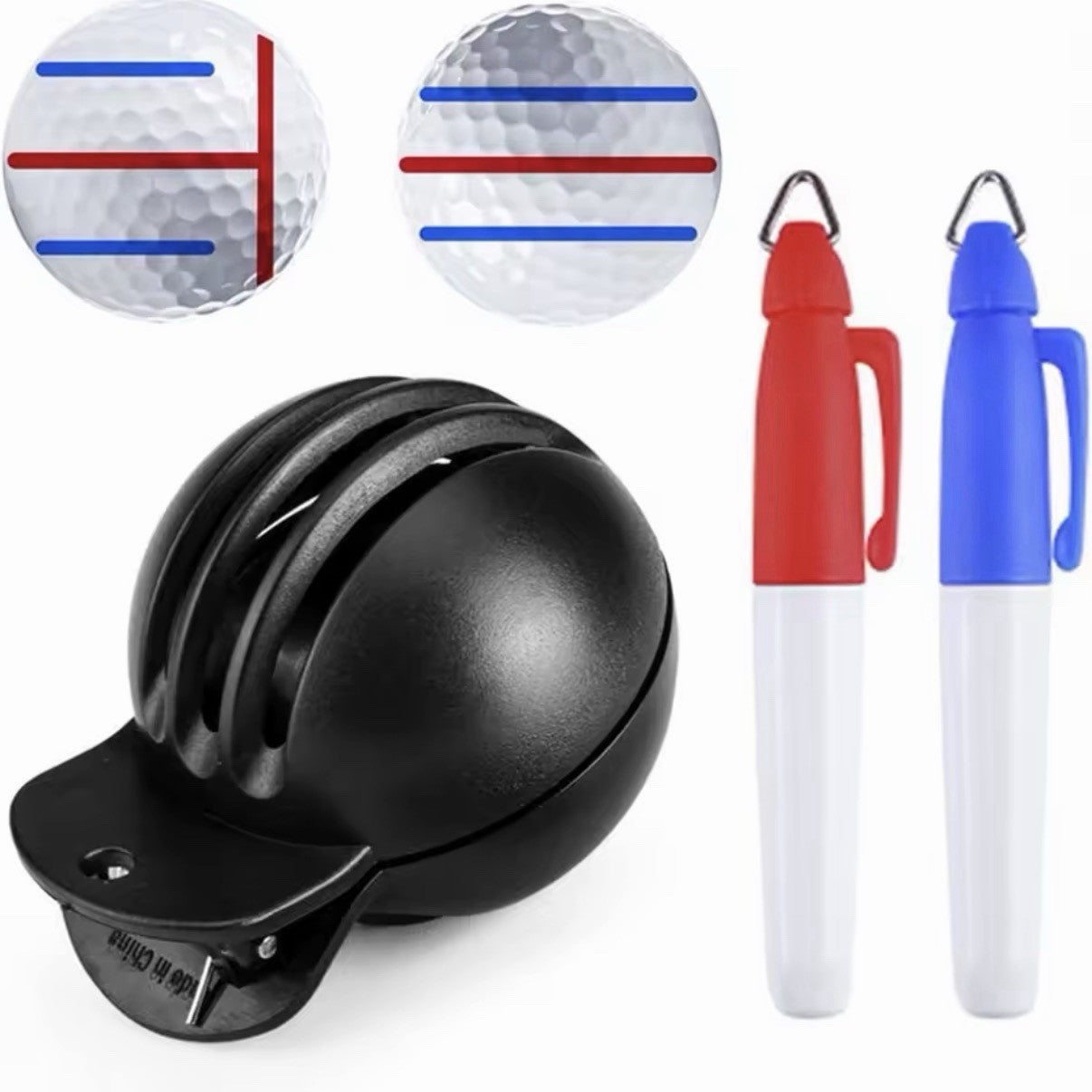 Golf Ball Liner Marker Golf Training Accessories Guide And 2 Pens FREE DELIVERY