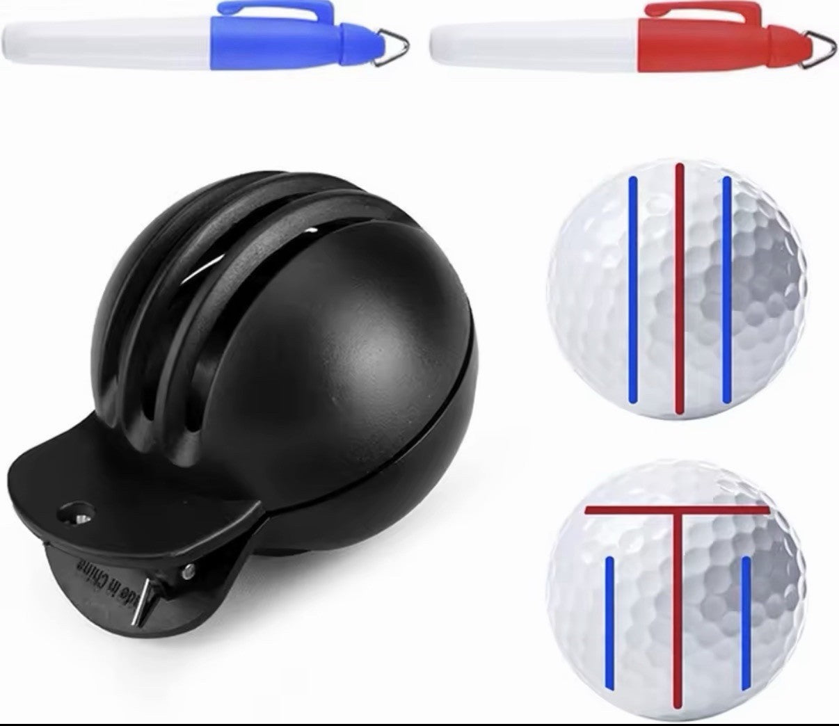 Golf Ball Liner Marker Golf Training Accessories Guide And 2 Pens FREE DELIVERY
