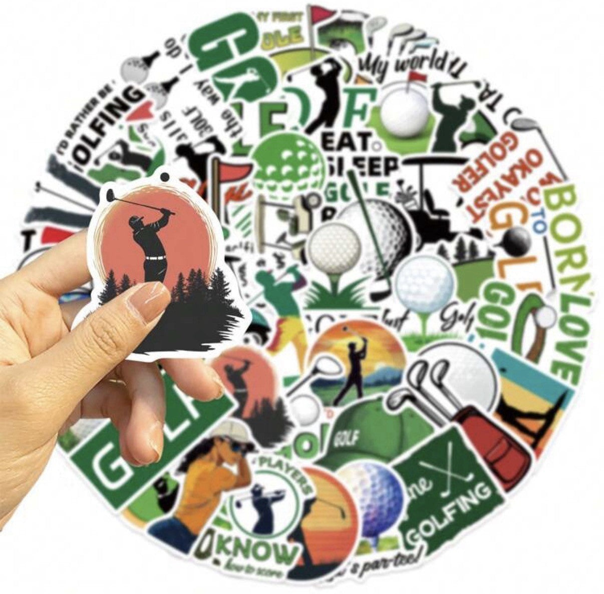 50Pcs Golf Stickers Party Favours Golf Theme Funny Design Laptop Free Delivery