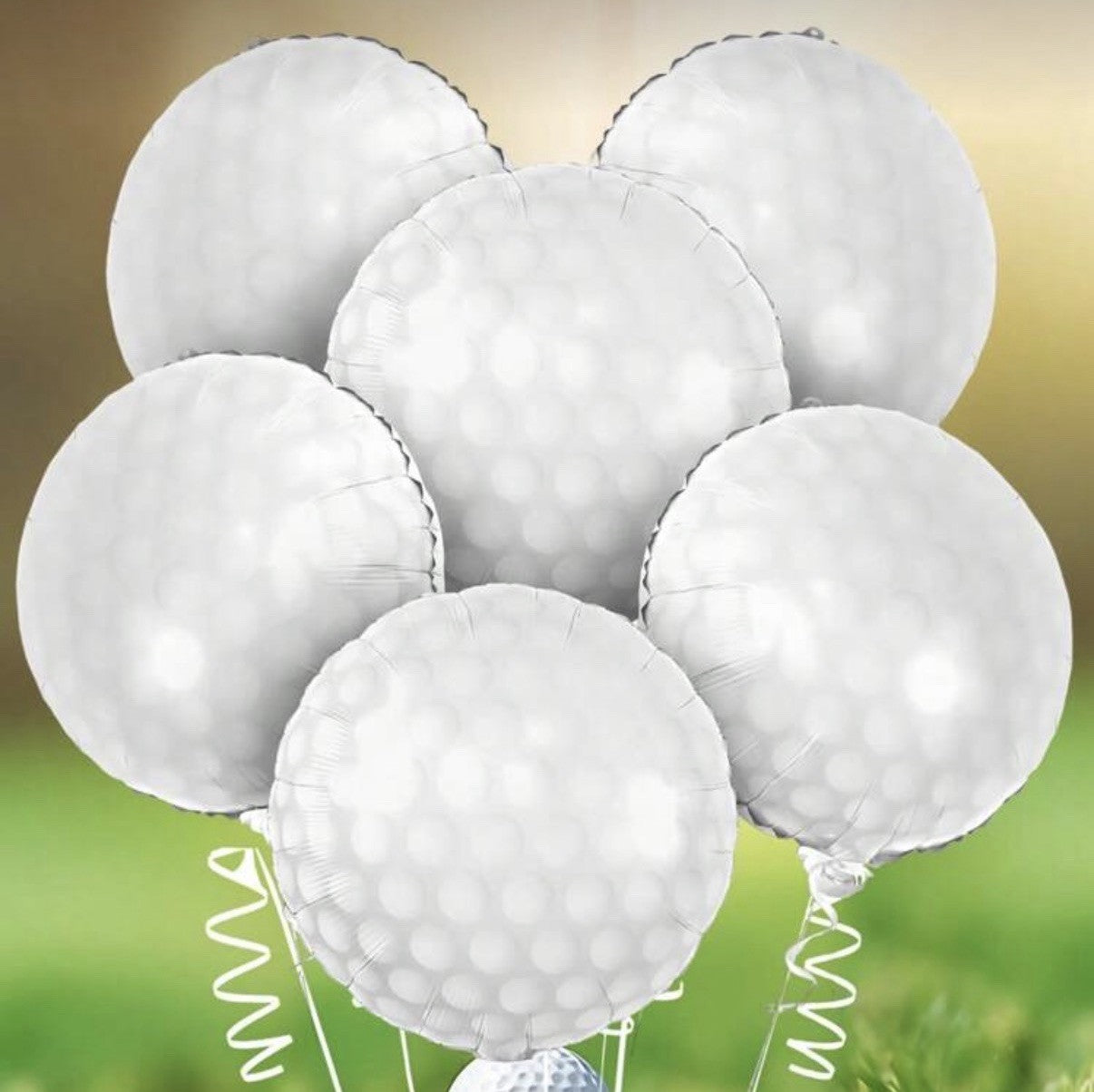 6pcs Golf Ball Balloons 18inch Party Decorations FREE DELIVERY