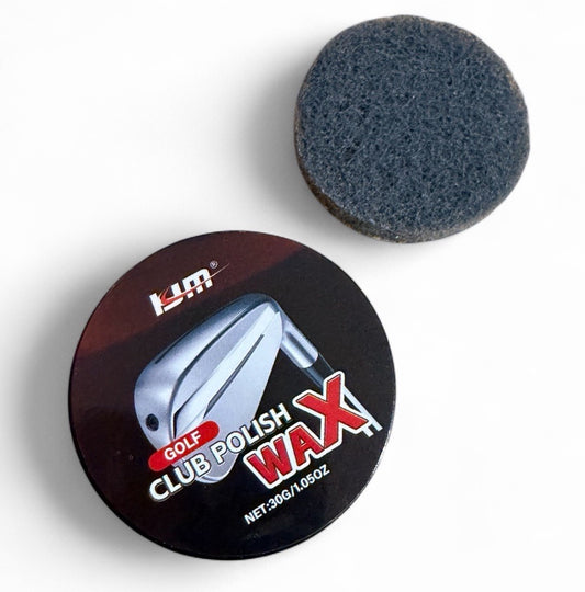 Golf Club Polish Polishing Wax & Sponge Applicator Cleaning Golf Accessories 30g