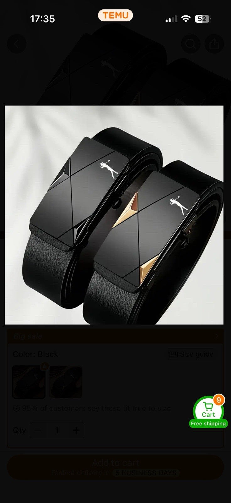 High Quality Golf Belt 1.2m Laser Alloy Automatic Buckle Black Golf Gift Fashion