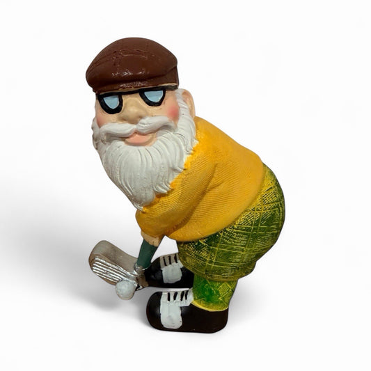 Golf Gnome Garden Indoors Outdoors Novelty Decoration Funny Statue