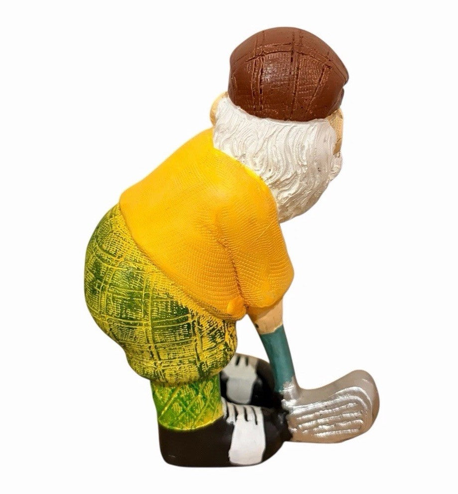 Golf Gnome Garden Indoors Outdoors Novelty Decoration Funny Statue