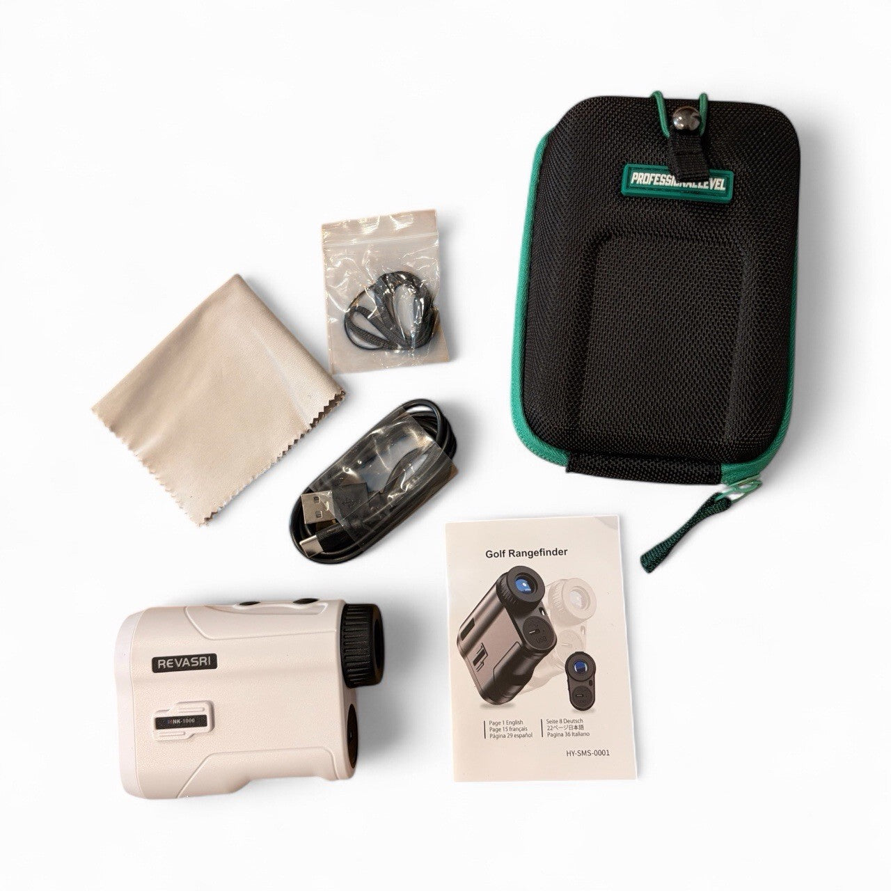 Golf Laser Rangefinder + Case & Charger 1000 Yard Slope & Pin Lock High Quality