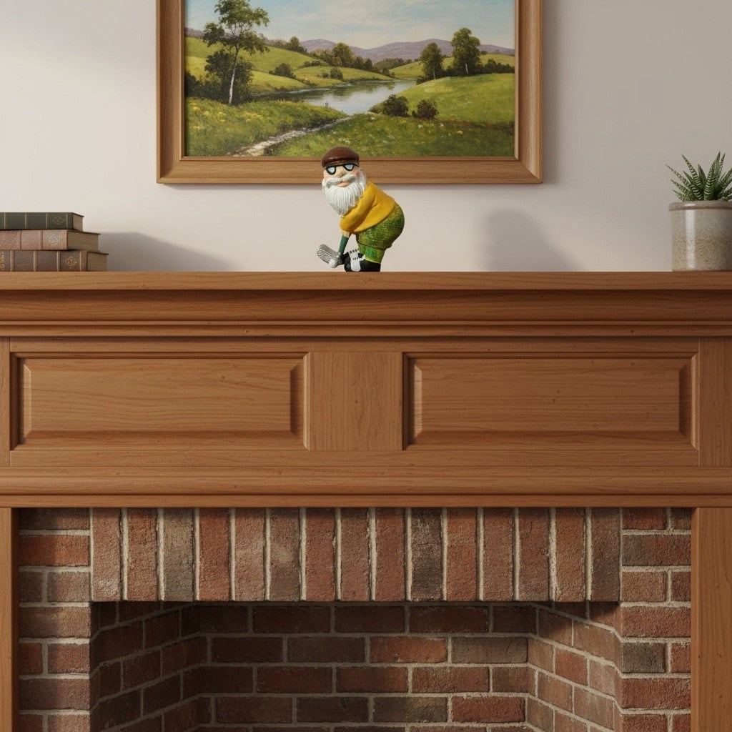 Golf Gnome Garden Indoors Outdoors Novelty Decoration Funny Statue