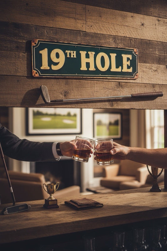 Rustic Metal Golf Sign Vintage Style Metal Sign Garden Home Decor 19th Hole