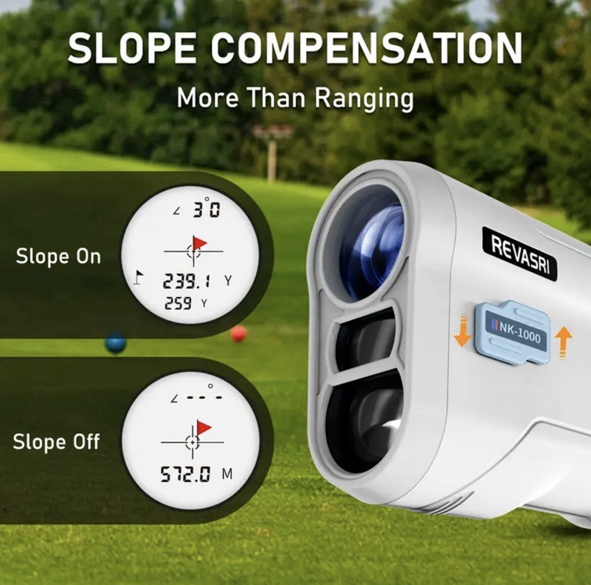 Golf Laser Rangefinder + Case & Charger 1000 Yard Slope & Pin Lock High Quality