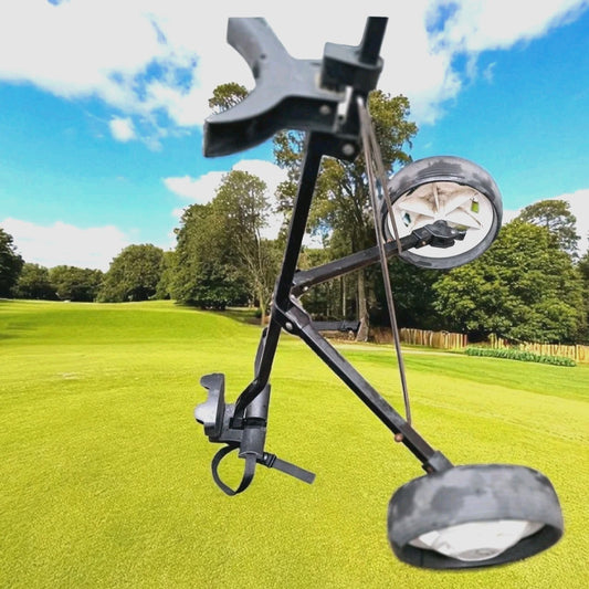 Hippo Golf Trolley.  Black, Collapsible, 2 Wheels. Some minor wear but vgc