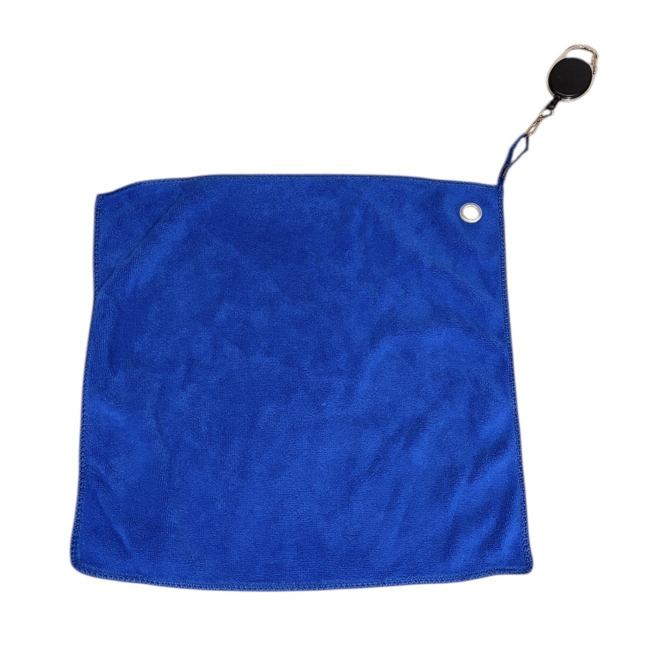 BLUE Golf Ball Cleaning Towel Attachable Retractable Carabiner Microfiber